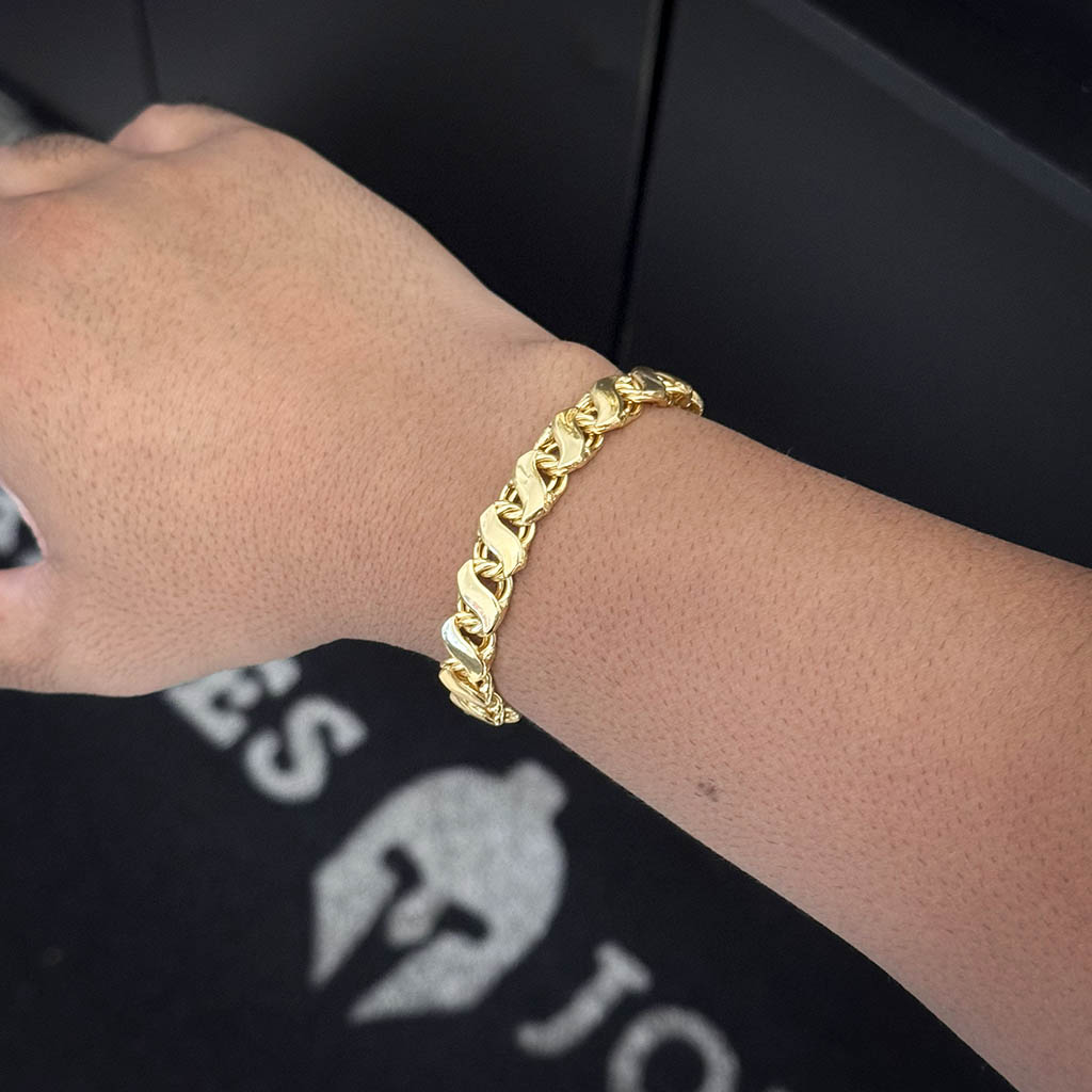 Pulseira Friso S 8mm Banhada a Ouro 18K