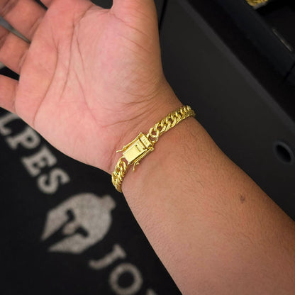Pulseira Grumet Dupla 10mm Banhada a Ouro 18K