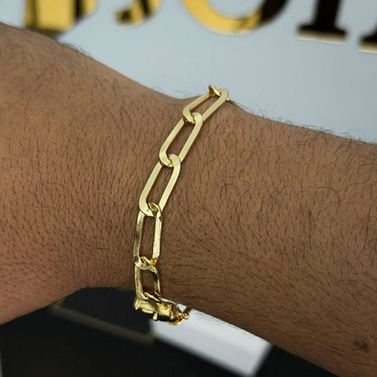 Pulseira Laminada 8mm Banhado a Ouro 18K