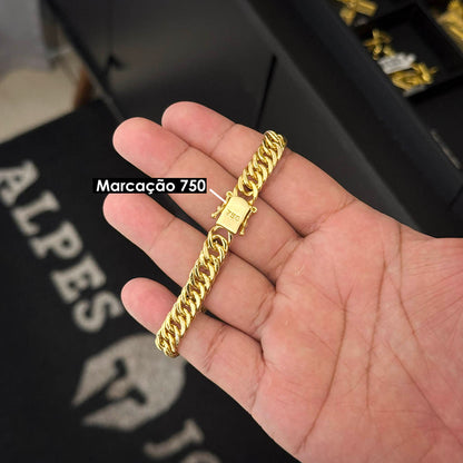Pulseira Maciça 8mm Banhada a Ouro 18K