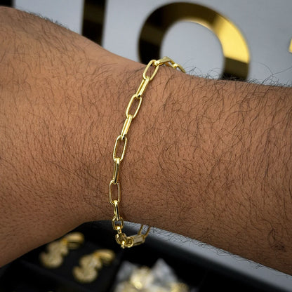 Pulseira Meia Cana 4mm Banhada a Ouro 18K