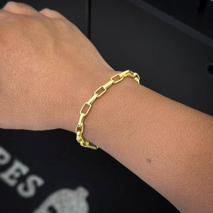 Pulseira Meia Cana 6mm Banhada a Ouro 18K