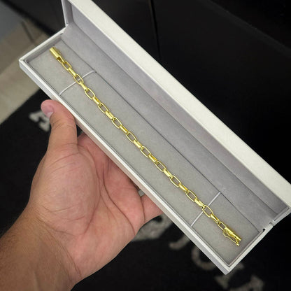Pulseira Meia Cana 6mm Banhada a Ouro 18K