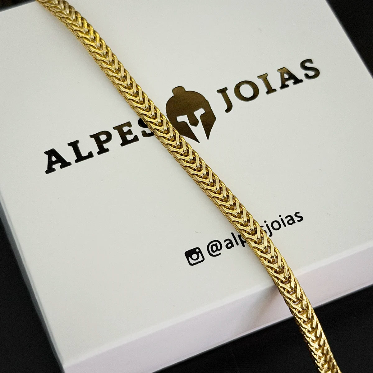 Pulseira Palmeira 4,5mm Banhado a Ouro 18K