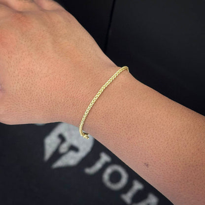 Pulseira Peruana 3mm Banhada a Ouro 18K