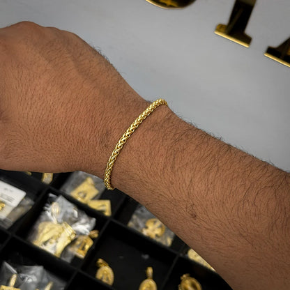 Pulseira Peruana 5mm Banhada a Ouro 18K