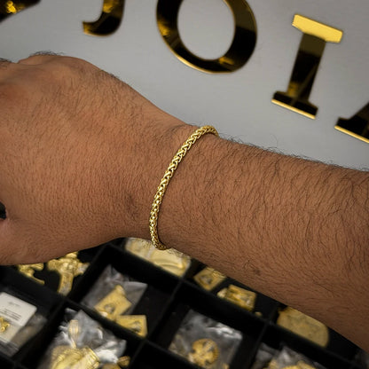 Pulseira Peruana 5mm Banhada a Ouro 18K