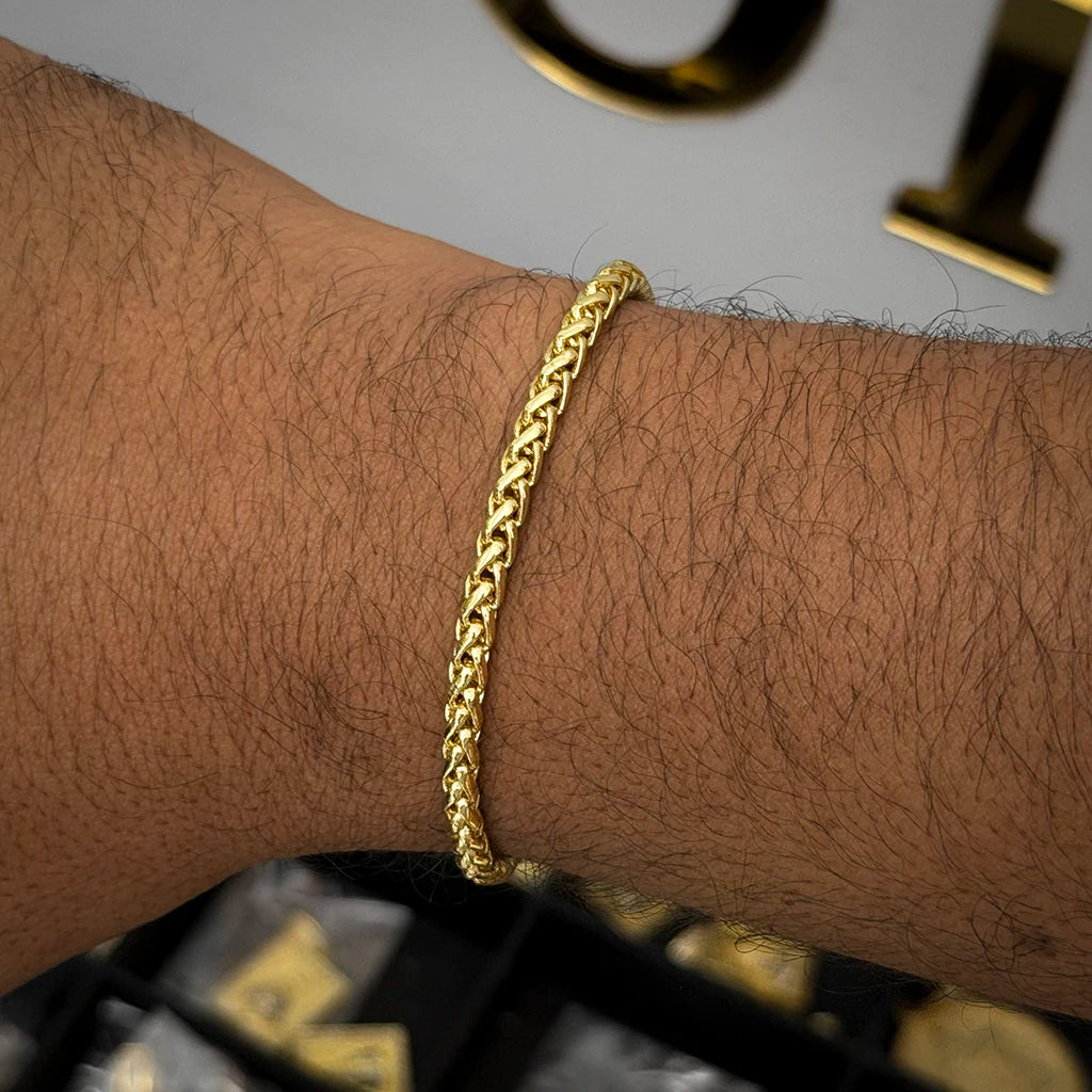 Pulseira Peruana 5mm Banhada a Ouro 18K