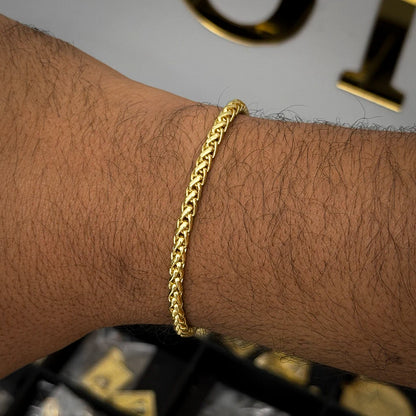 Pulseira Peruana 5mm Banhada a Ouro 18K