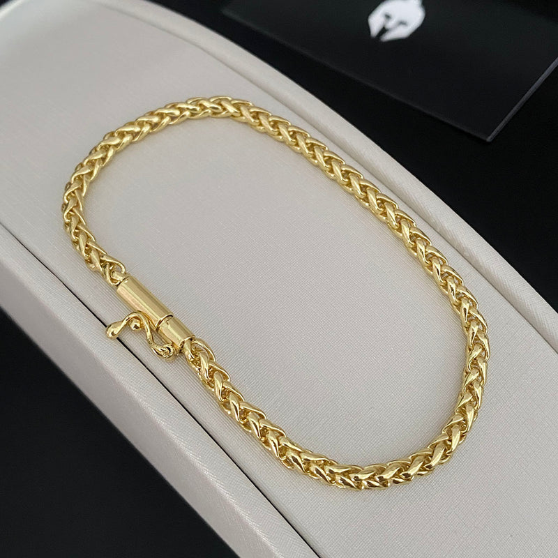 Pulseira Peruana 5mm Banhada a Ouro 18K