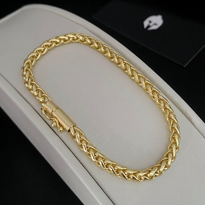 Pulseira Peruana 7mm Banhada a Ouro 18K