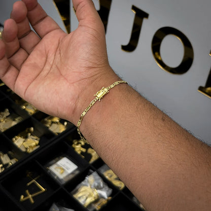 Pulseira Piastrini 3mm Banhada a Ouro 18K
