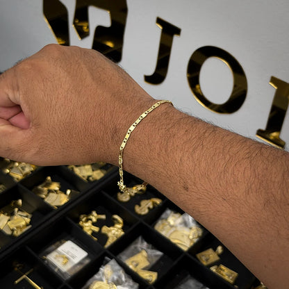 Pulseira Piastrini 3mm Banhada a Ouro 18K