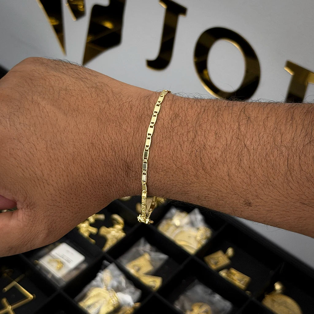 Pulseira Piastrini 3mm Banhada a Ouro 18K