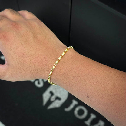 Pulseira Tijolinho 4mm Banhada a Ouro 18K