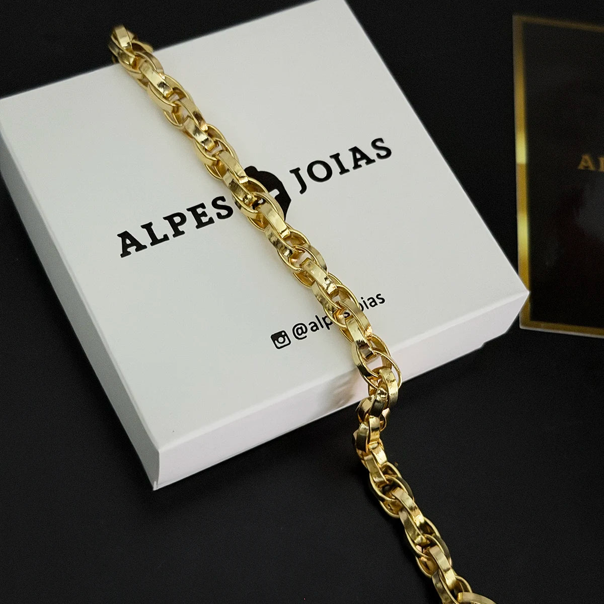 Pulseira Trançada 8mm Banhado a Ouro 18K