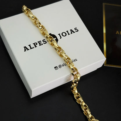Pulseira Trançada 8mm Banhado a Ouro 18K
