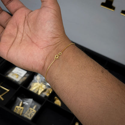 Pulseira Veneziana 1mm Banhada a Ouro 18K