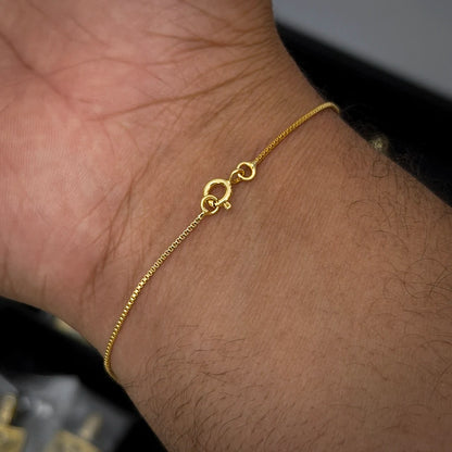 Pulseira Veneziana 1mm Banhada a Ouro 18K
