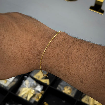 Pulseira Veneziana 1mm Banhada a Ouro 18K