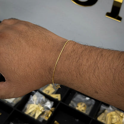 Pulseira Veneziana 1mm Banhada a Ouro 18K