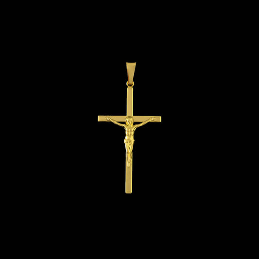Pingente Crucifixo Palito Banhado a Ouro 18K
