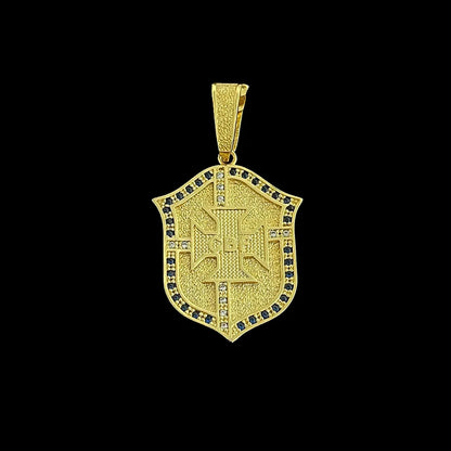 Pingente Seleção Brasileira Banhado a Ouro 18K