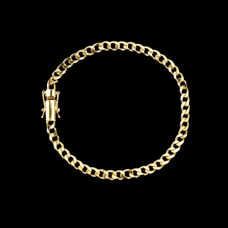 Pulseira Cubana 6mm Banhada a Ouro 18K