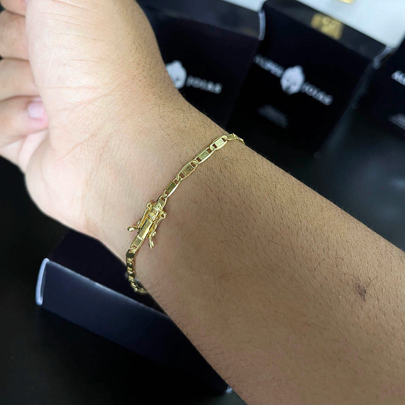 Pulseira Piastrini 3mm Banhada a Ouro 18K