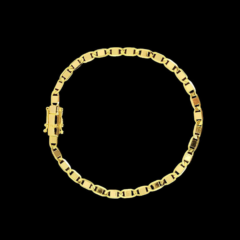 Pulseira Piastrini 3mm Banhada a Ouro 18K